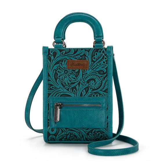 Floral Tooled Crossbody Bags for Women Western Designer Top Handle Handbags Crossbody Bags